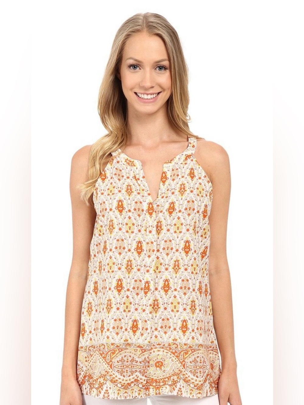 NWT [Sanctuary] Sleeveless Lightweight Tank Top Field Pleasant Paisley Womens XS - Picture 2 of 12
